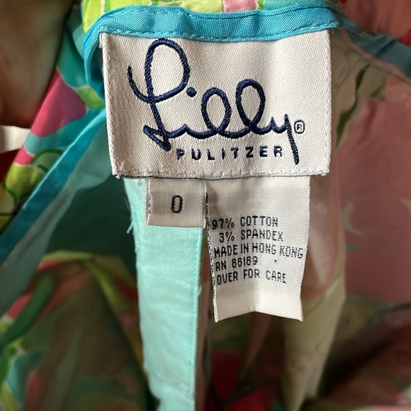 Lilly Pulitzer Parrots in Paradise Pink & Green Wide Leg Pants Women's 0 - Picture 4 of 4